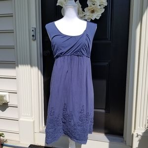 Max Studio Embelliaded Blue Sleeveless Dress